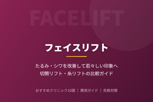 フェイスリフト比較ガイド